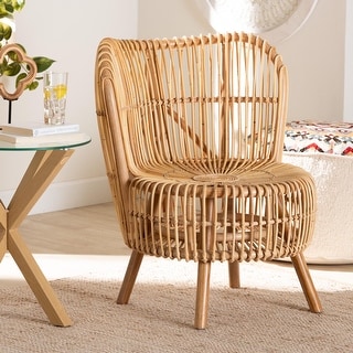 Large sales rattan armchair