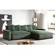 preview thumbnail 19 of 59, Transitional Luxe Upholstered Living Room Sectional 106.7 inch