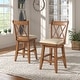 preview thumbnail 3 of 4, Ronda Double X-Back Wood Swivel Chair