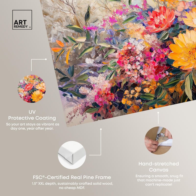 Golden Hour Garden Canvas by Art Remedy, Gallery Wrapped