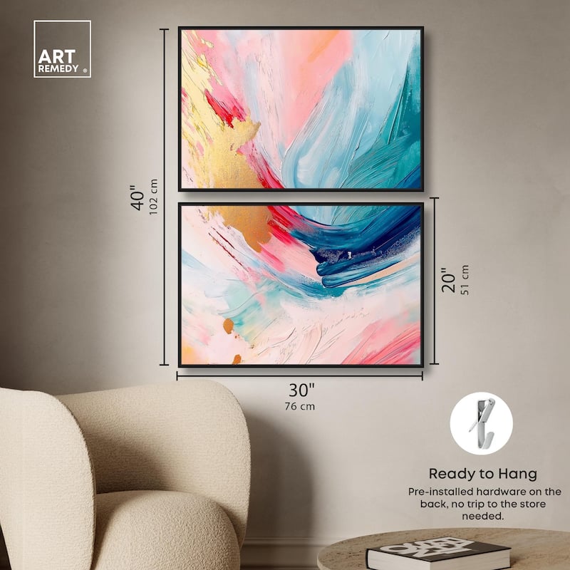 Burst of Energy Canvas Set of 2 by Art Remedy