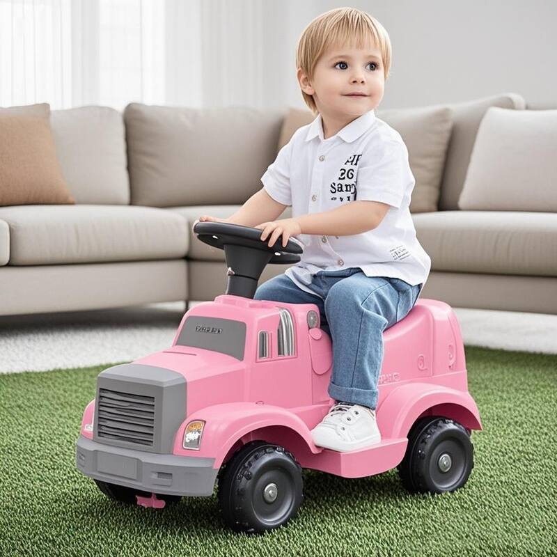 EROMMY 12V Ride-On Fire Truck for Kids with Music, Lights & Dual Motors.