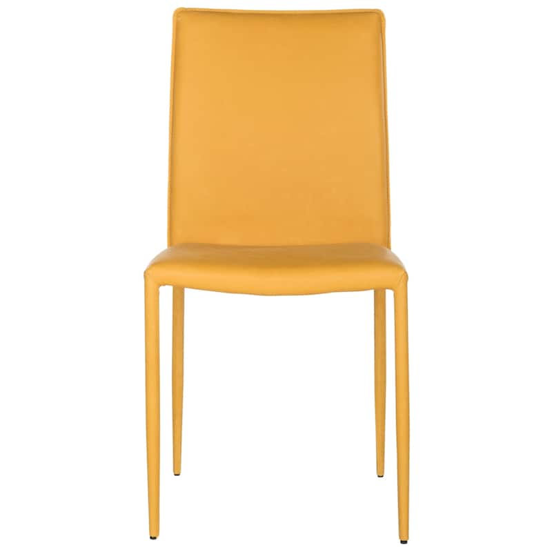 SAFAVIEH Oneida Faux Leather Dining Room Chair (Set of 2) - 18.9" W x 22.8" L x 35.8" H - 19"Wx23"Dx36"H