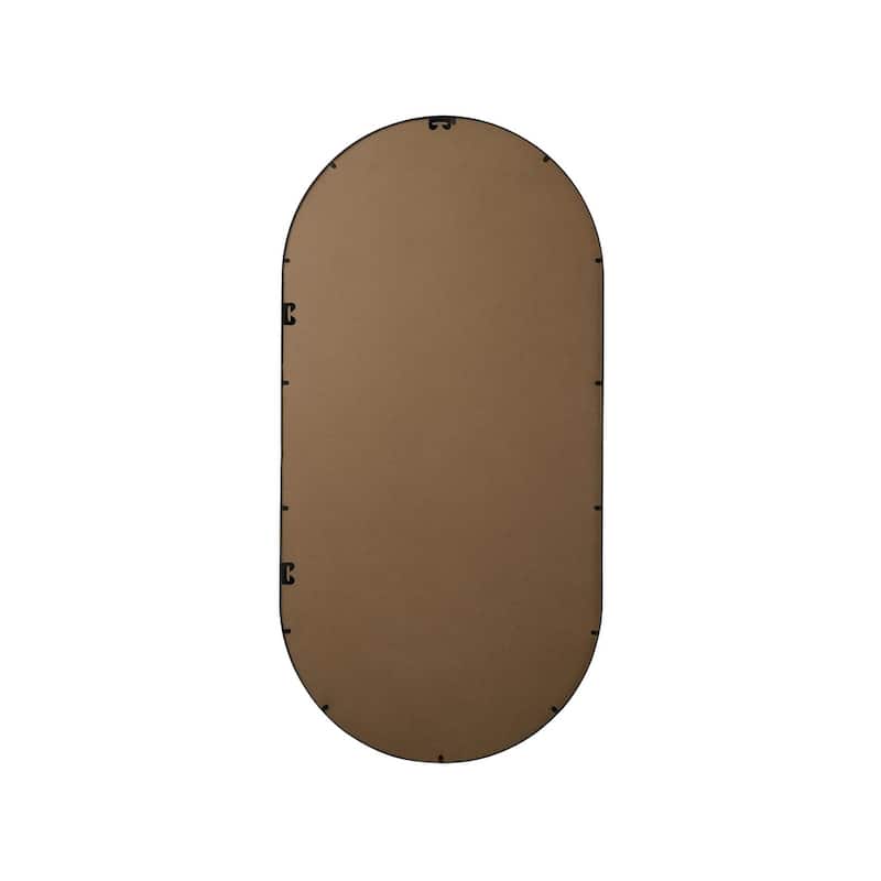 Indigo Home Metal Frame Oval Mirror 36x72 Inch