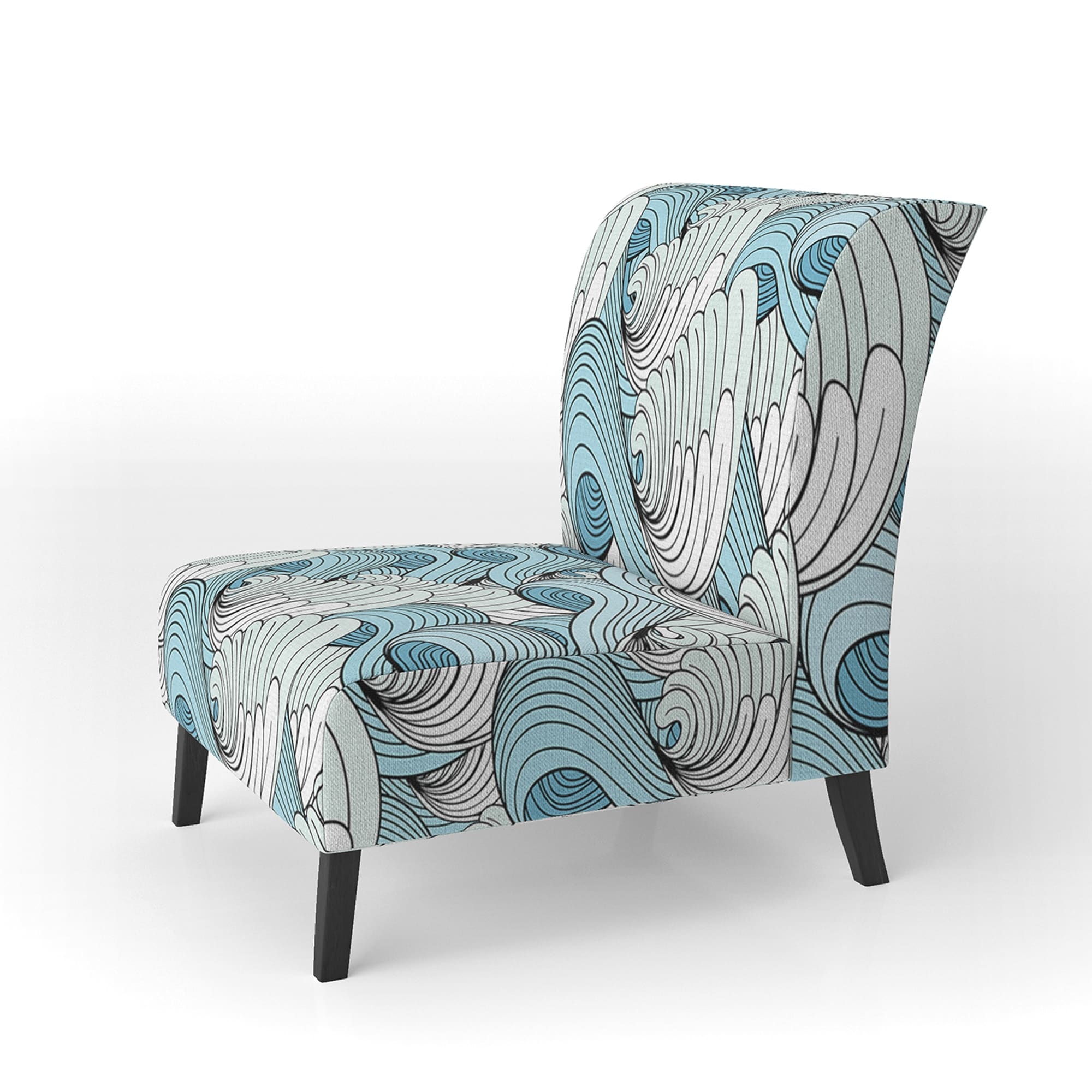 Designart "Great Wave Inspiration" Upholstered Coastal - Picture 11 of 20