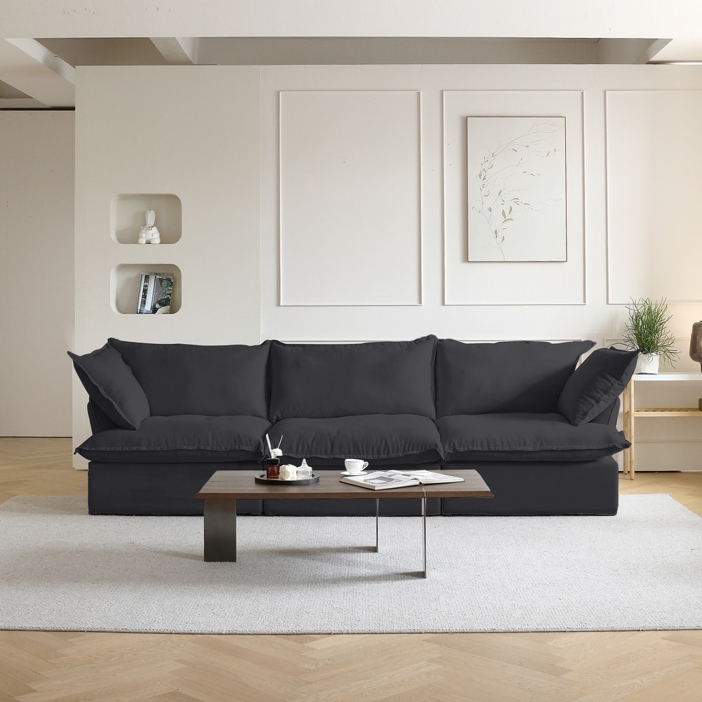 Modern Down Filled Upholstered Sectional Sofa -3 piece