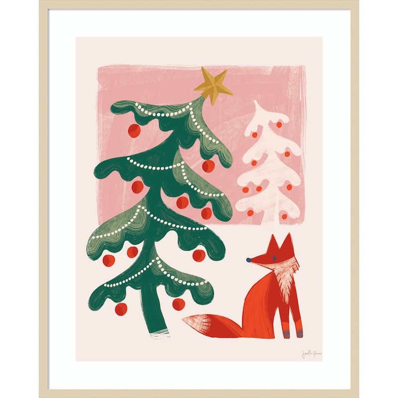 Retro Holiday III by Janelle Penner Wood Framed Wall Art Print