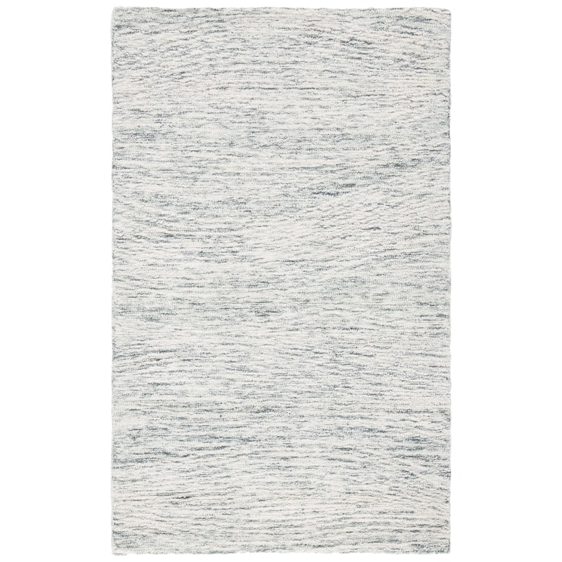 SAFAVIEH Handmade Metro Annarosa Modern Abstract Wool Rug - 2'3" x 4' - Dark Grey/Ivory - Rectangle