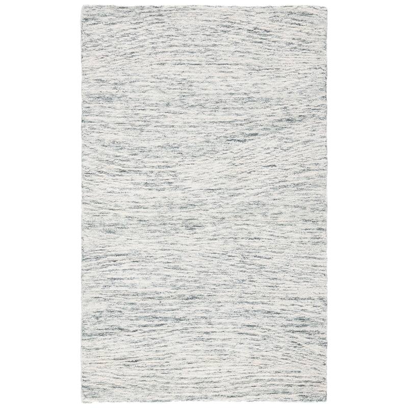 SAFAVIEH Handmade Metro Fetnete Modern Abstract Wool Rug - 2'3" x 4' - Dark Grey/Ivory