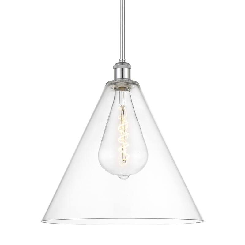 Innovations Lighting 516-1S-17-16 Berkshire Pendant Berkshire 16" Wide - Polished Chrome / Clear