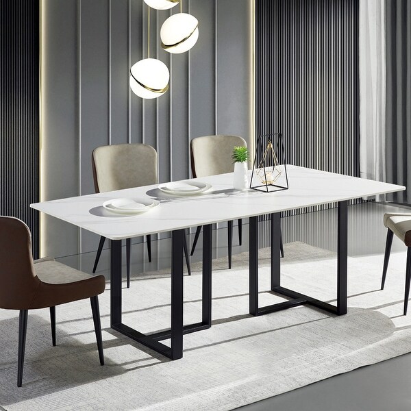 White metal dining discount set