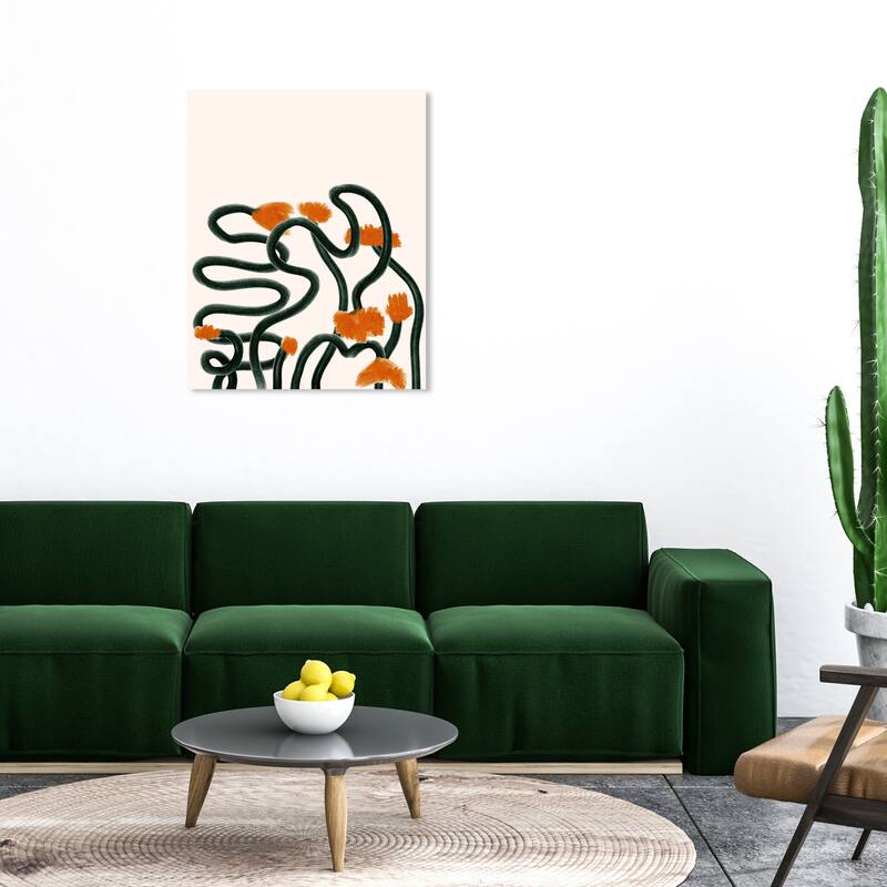 Wynwood Studio Canvas Abstract Floral Lights Black Modern & Contemporary Wall Art Canvas Print - 30 x 36