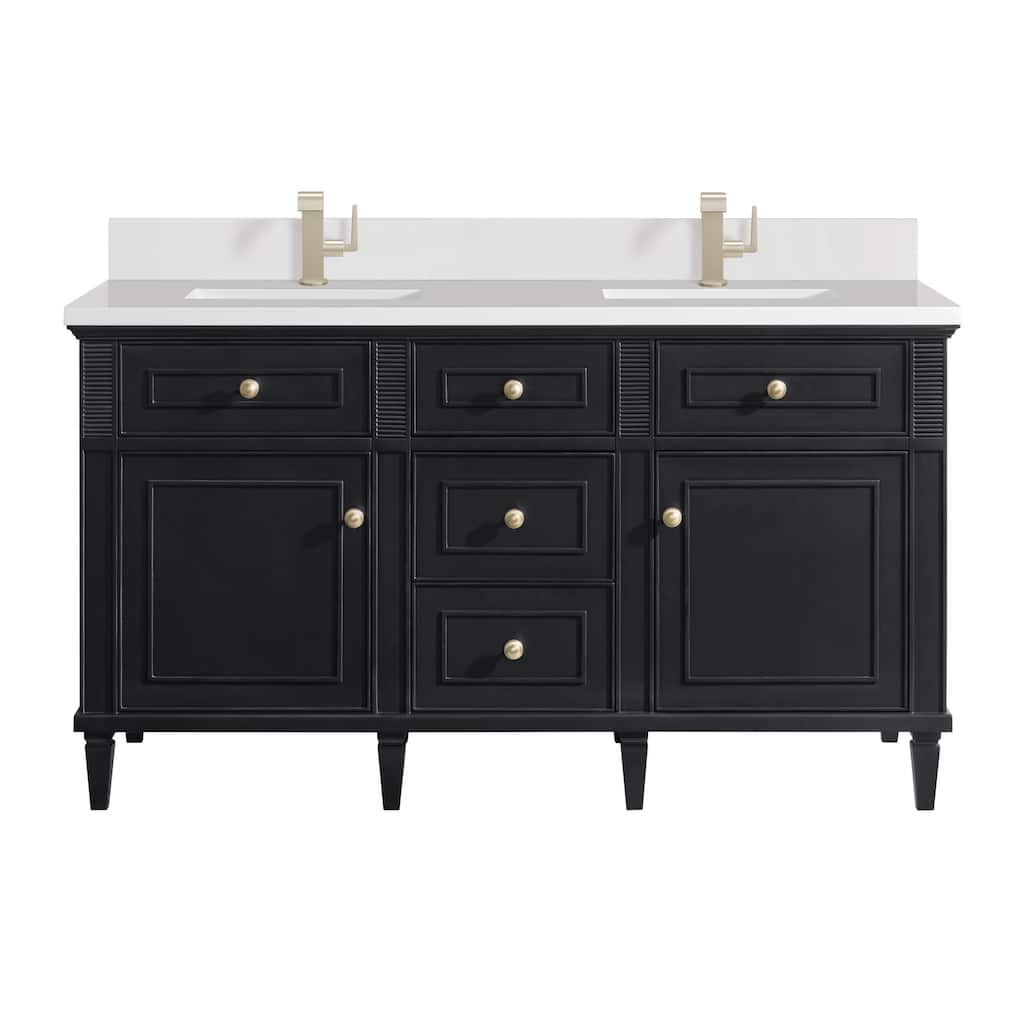 James Martin Vanities 424-V60D-1WZ Lorelai 60" Double Basin Wood