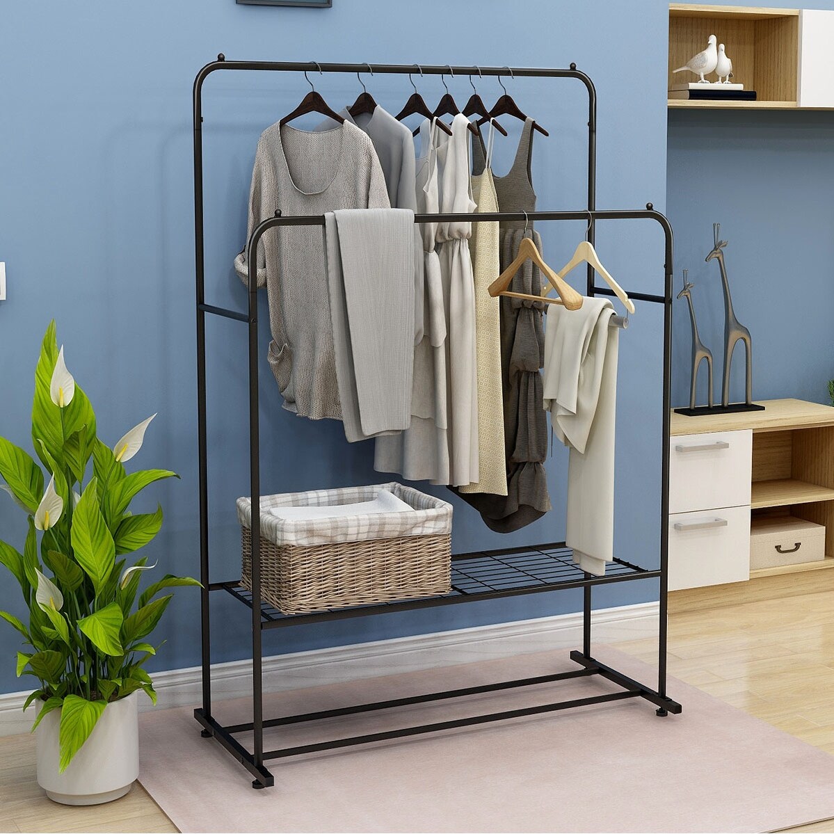 Double clothes rack on sale bed bath and beyond