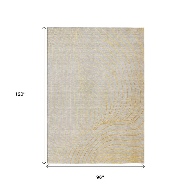 HomeRoots Abstract Transitional Rectangle Outdoor Rug
