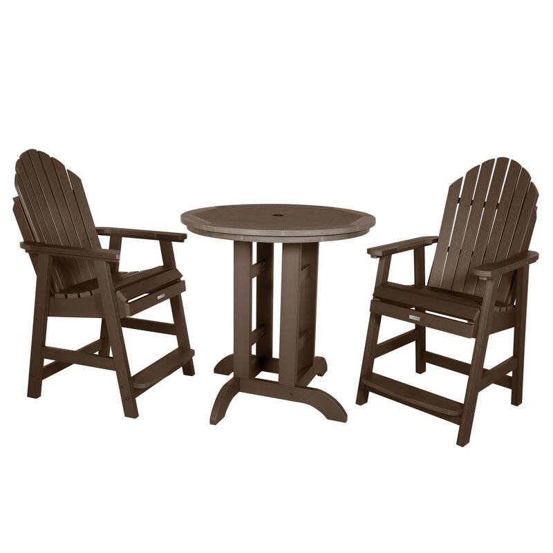 HIGHWOOD Hamilton 3-piece Counter-Height Outdoor Dining Set - Weathered Acorn