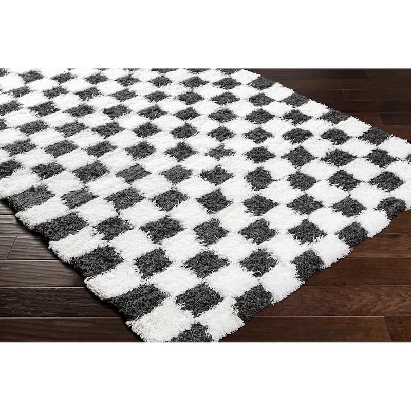 Livabliss Urban Shag Scandinavian Checkered Area Rug