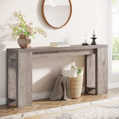 70.9" Farmhouse Extra Long Console Table with Storage for Living Room