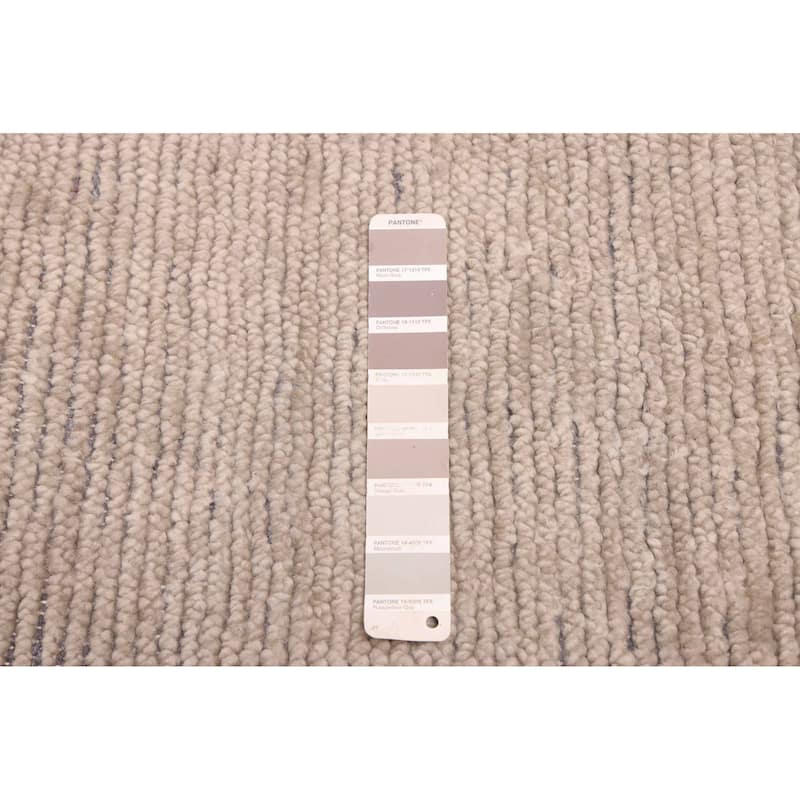 ECARPETGALLERY Hand-knotted Mystique Light Khaki Wool Rug - 5'4 x 7'10