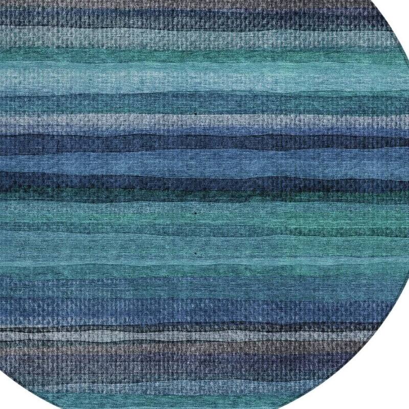 HomeRoots Striped Transitional Rectangle Outdoor Rug
