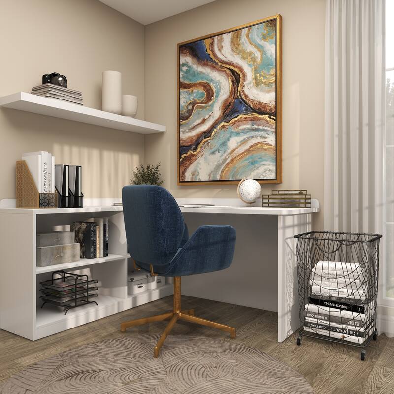 CosmoLiving by Cosmopolitan 26x16 Metal Rolling Storage Basket - 16"L x 16"W x 24"H