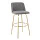 Option Grey Noise Fabric/Gold Metal Base