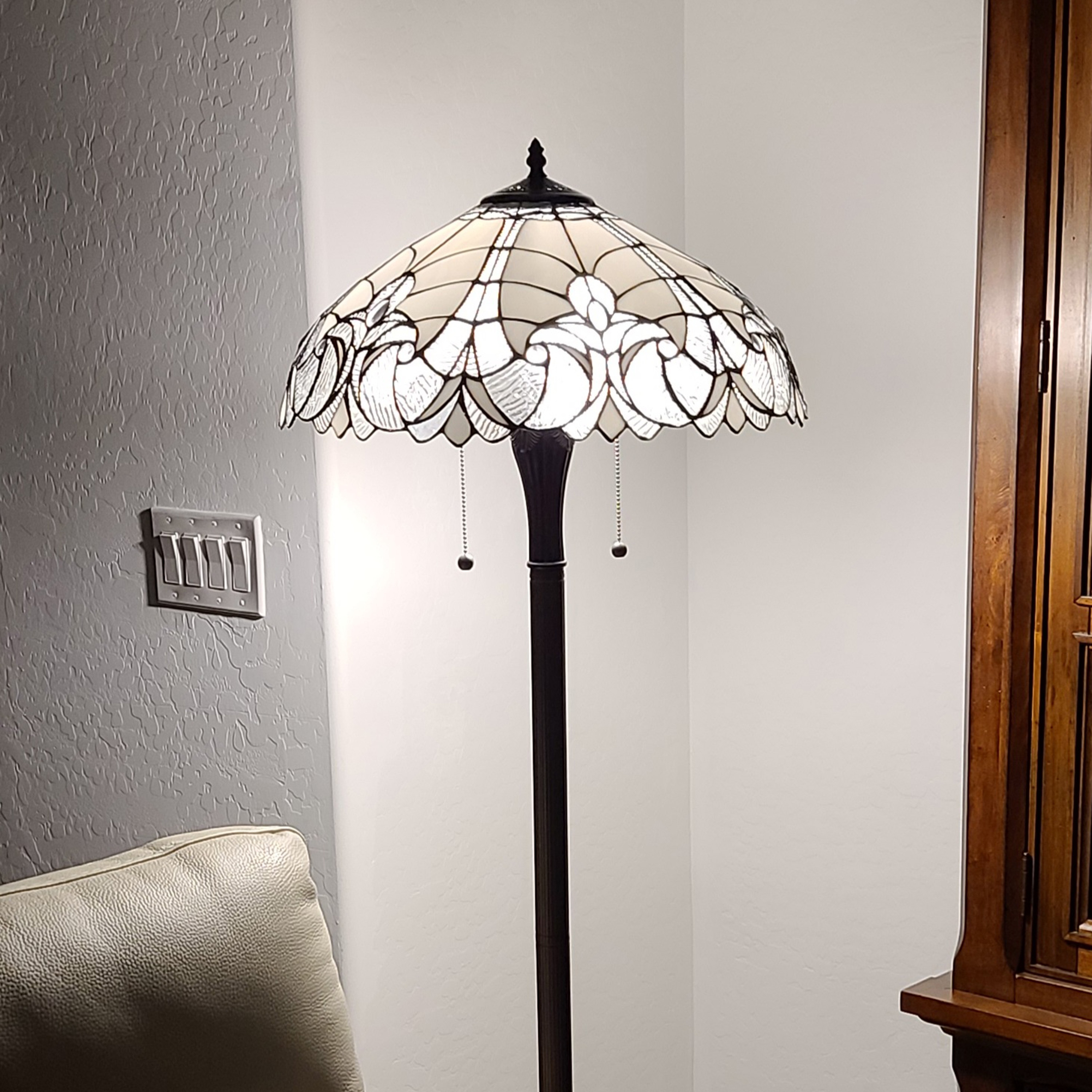 White stained glass lamp new arrivals
