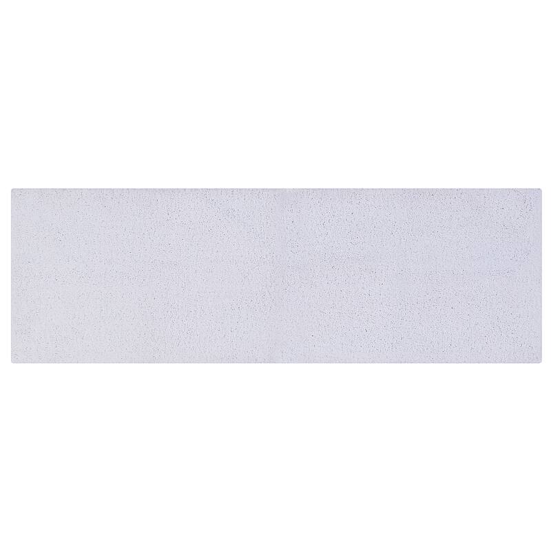 Better Trends Bath Rug 100% Micro Polyester Tufted Anti-Skid Latex Backing Bathroom Rugs for Shower, Sink Bath Mats Micro Plush - 20" x 60" Runner - White