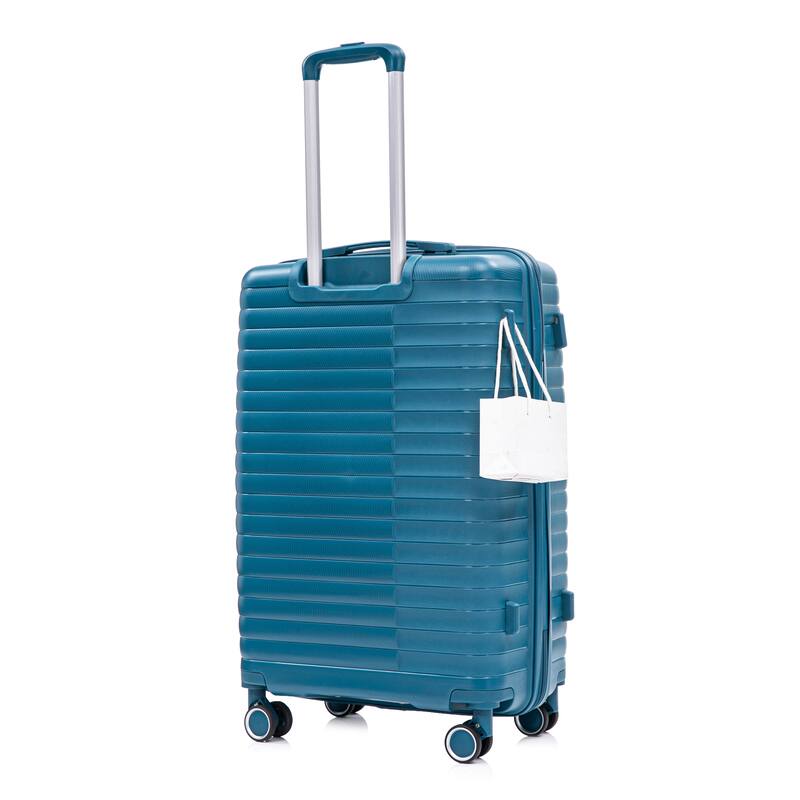 14IN 20IN 24IN 28IN 4 pcs/set in PP Spinner Wheel Luggage, Carry on Suitcase, Iron Pull Rod, Combination Password Lock