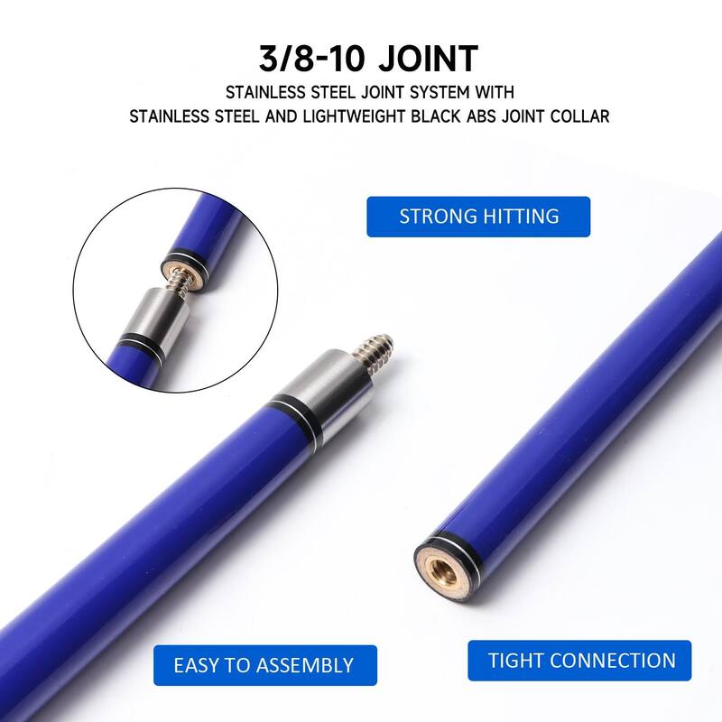 GSE™ Set of 4 Fiberglass Graphite Composite Billiard Pool Cue Sticks. 58" 2-Piece Pool Cue Set for House or Commercial Use