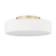 preview thumbnail 9 of 9, Wry Lighting Toli Integrated LED Flush Mount in Brushed Champagne Brass