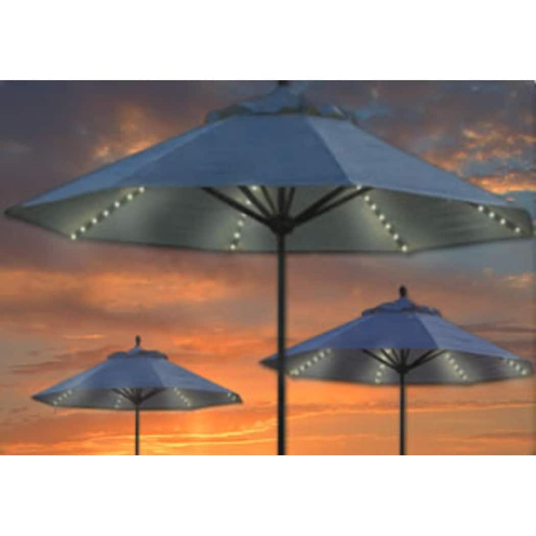 Shop Black Friday Deals On Brella Lights Outdoor Patio Lighting System For 6 Rib Umbrellas White Overstock 16614869