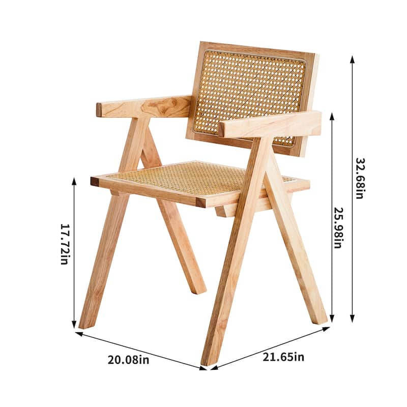 Solid Wood Dining chairs (Only Chair)-Set OF 2