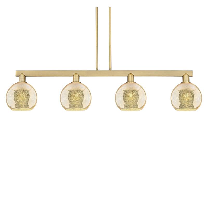 Innovations Lighting 716-4I-11-51 Athens Linear Athens 4 Light 51" - Brushed Brass / Mercury