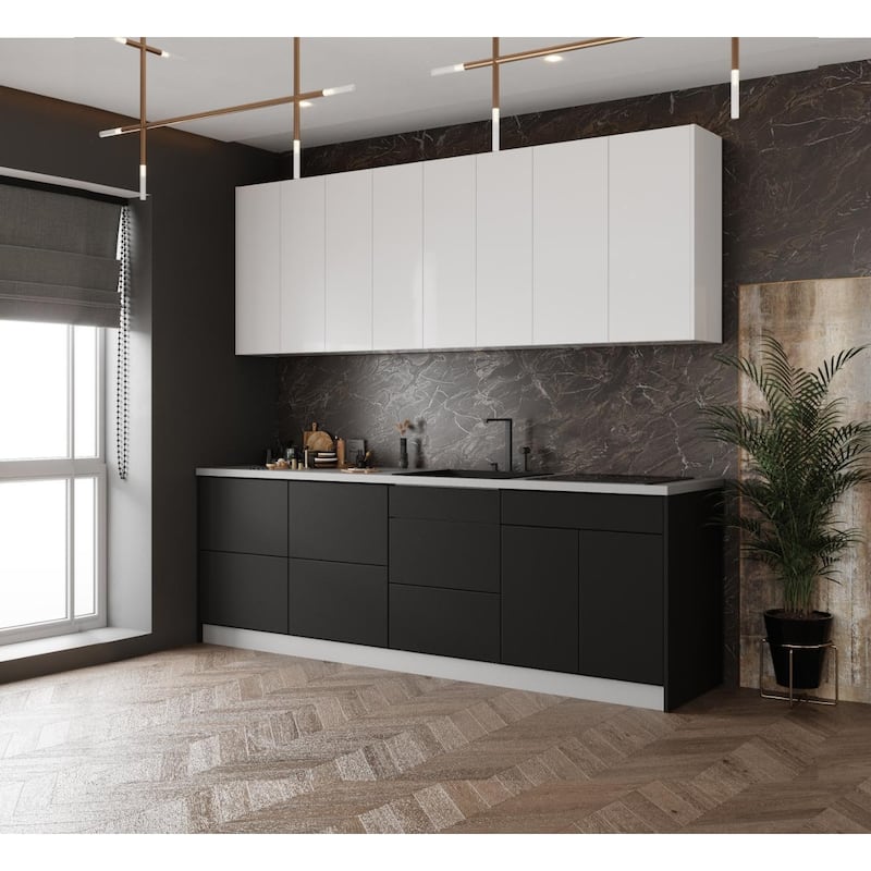 Kitchen Fusion Collection Black Color Base Size 8.5Ft Wide - 103x24