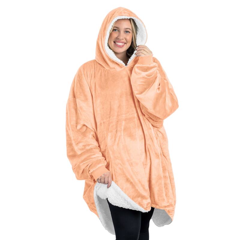 Bare Homey B-Cozy Oversized Sherpa Wearable Blanket