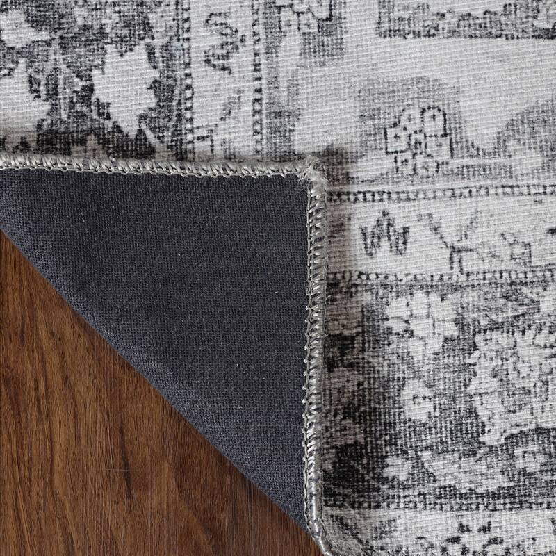 Superior Distressed Oriental Bohemian Indoor Polyester Area Rug
