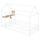 preview thumbnail 8 of 14, Metal Twin Size Bed House Bed with Desk,Smart Storage and USB Ports,Kids Bed Design