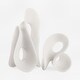 preview thumbnail 1 of 3, Uttermost Silent Wave White Sculptures Set of 2