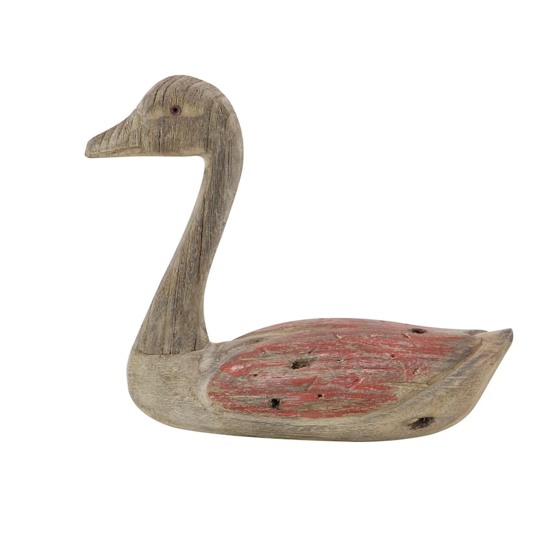 Wood Duck Decorative Sculpture - Set of 2 Brown - Roche River Decor