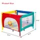preview thumbnail 2 of 11, Kinbor Baby Playard Portable Playpen with Mattress Fordable Activity Safety Play for Toddler Boys Girls Fun Time 39inch x 39inch