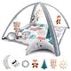 preview thumbnail 1 of 3, The Peanutshell Woodland 7-in-1 Activity Play Gym & Play Mat for Baby - Grey