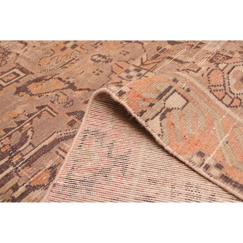 ECARPETGALLERY Hand-knotted Antalya Vintage Brown Wool Rug - 3'5 x 13'5