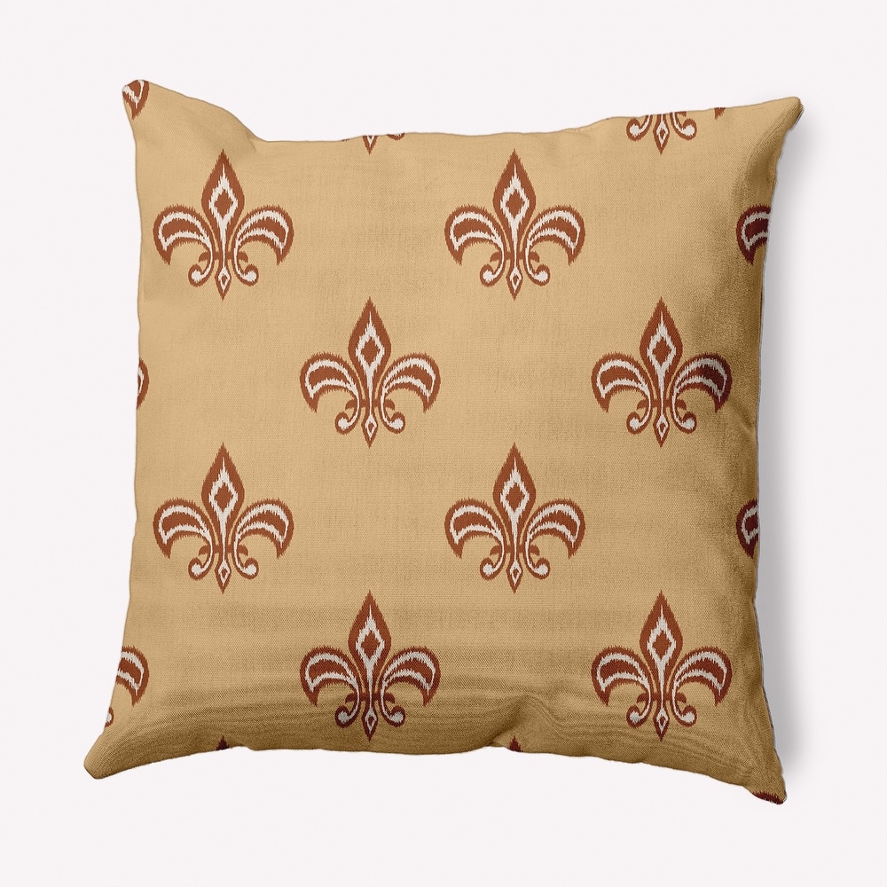 Fleur de Lis Indoor/Outdoor Throw Pillow