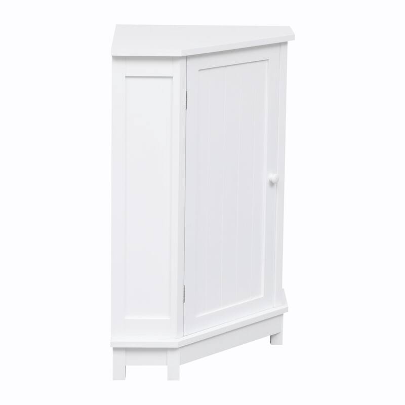Triangle Corner Bathroom Storage Cabinet with Adjustable Shelf