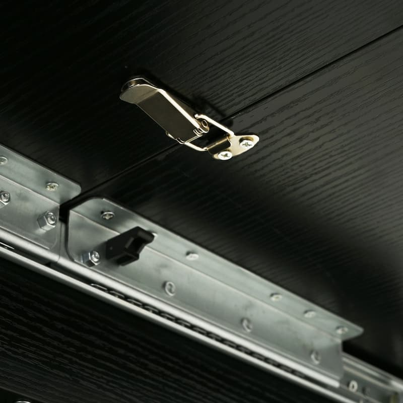 43.3"-59" Extendable Round Dining Table with Storage Shelf