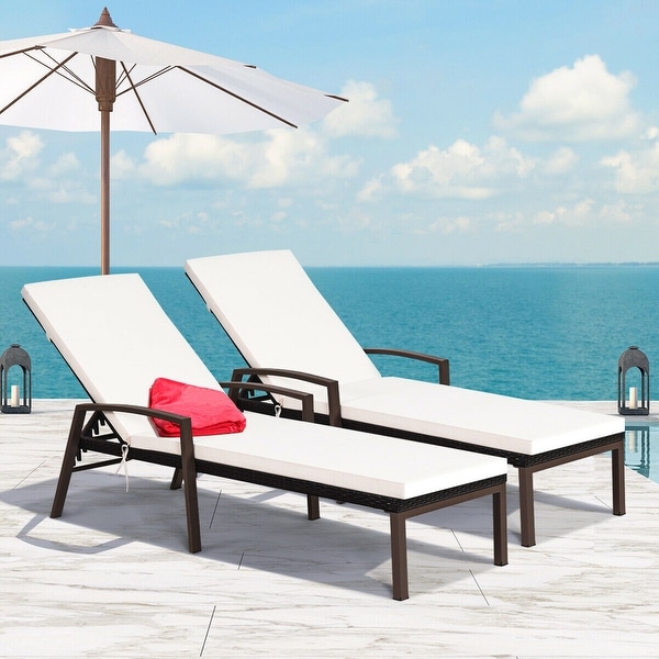 Costway outdoor adjustable best sale chaise lounge chair