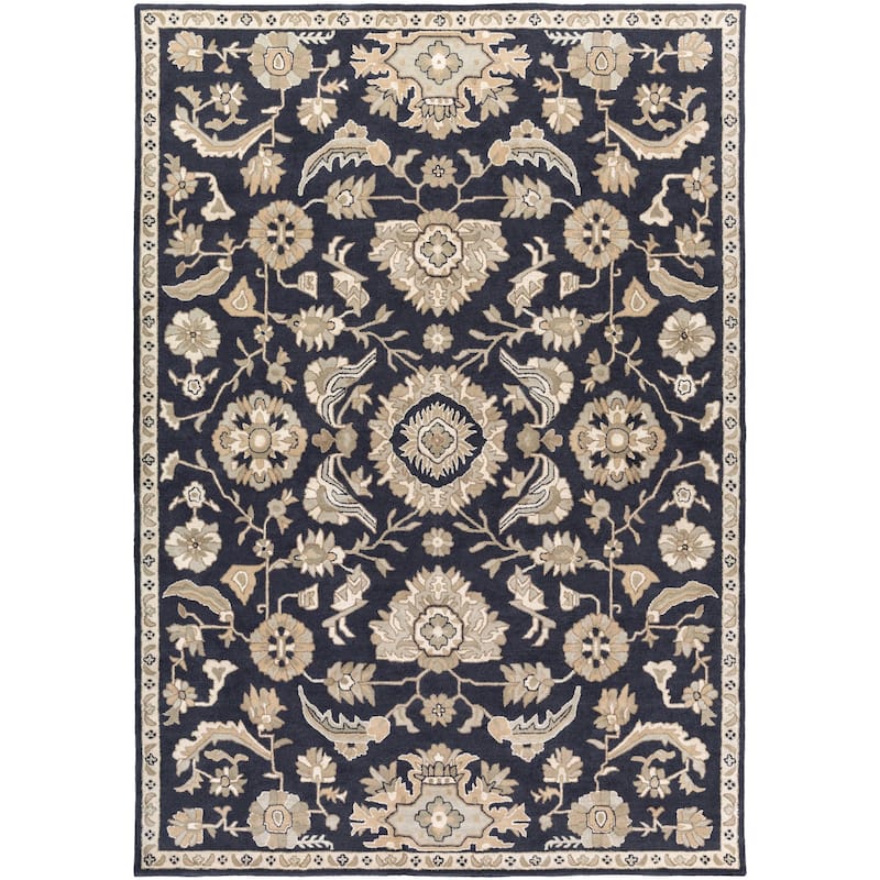 Livabliss Transitional Caesar Paisley Area Rug - 8' x 11' - Navy