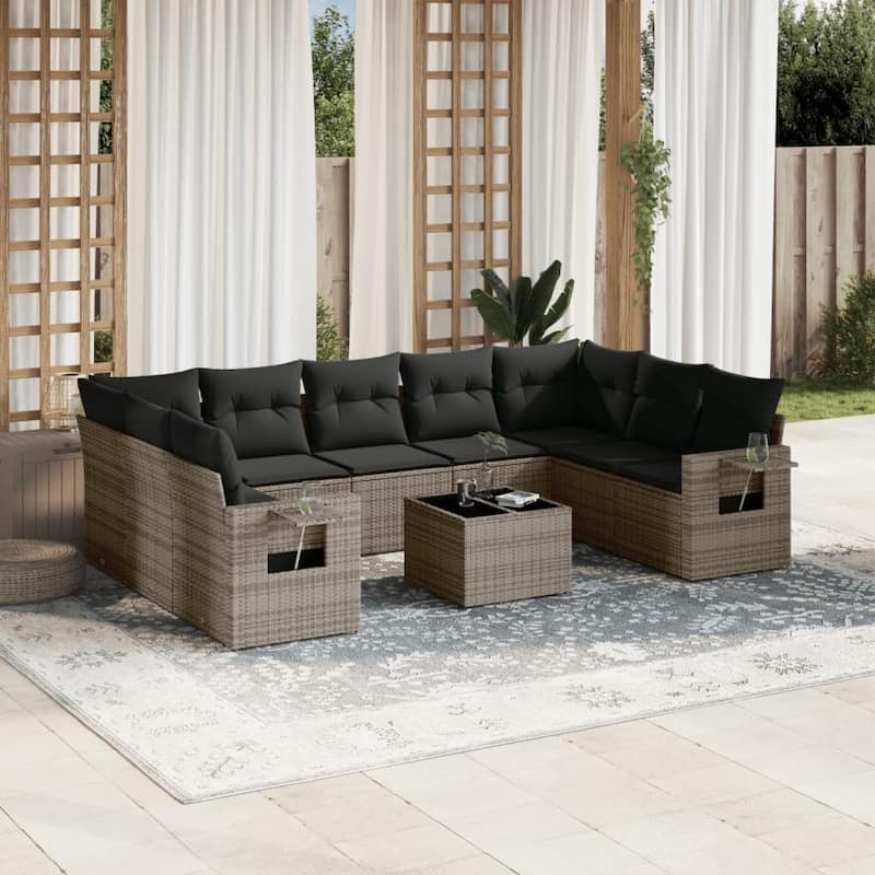 vidaXL Garden Sofa Set - Grey Without table