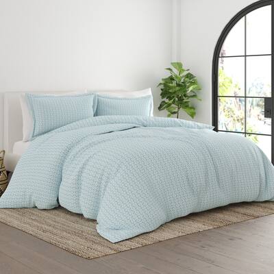 Soft Essentials Oversized Starlight Pattern 3 Piece Duvet Cover Set